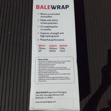Load image into Gallery viewer, 30" Stretch Film  30" 1 mm 1500m Balewrap ZEUS