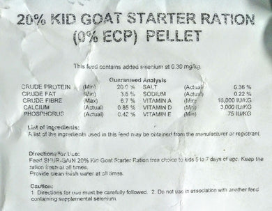 20% Kid Goat Starter, P  25kg