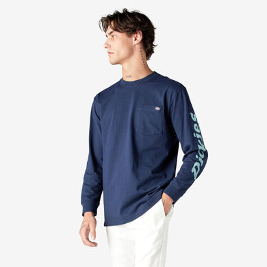 Dickies Graphic LS Pocket T-Shirt Navy L
