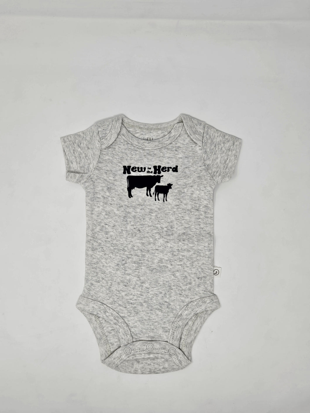 Baby Onesie Organic Cotton New to Herd 3m
