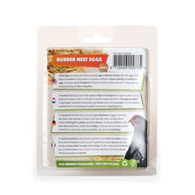 Load image into Gallery viewer, Rubber Nest Egg Blister Pack with 2 eggs  BROWN    FarmHaus