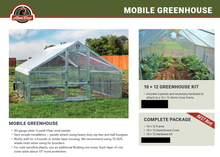 Load image into Gallery viewer, Alumi-Coop 10&#39; x 12&#39; Greenhouse Option (Alum Frame &amp; Tarp)