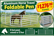 Load image into Gallery viewer, Horse Travel Pen Foldable 6'-12'