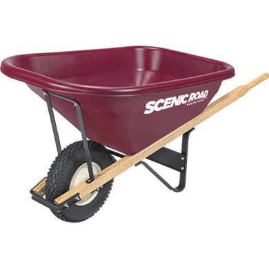 Wheelbarrow, WB-M8-1K 8cuft Knobby 1 Wheel Scenic Road