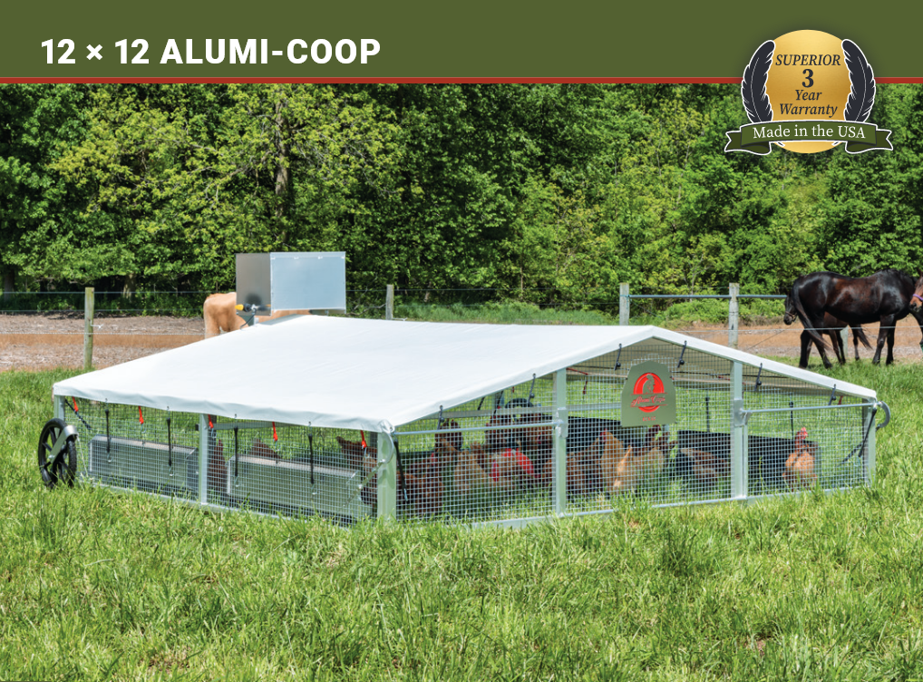 Alumi-Coop 12' x 12' Broiler Package w/ Feeders & Waterers