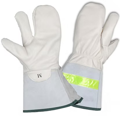 Glove, One Finger Leather Trigger Mitts L