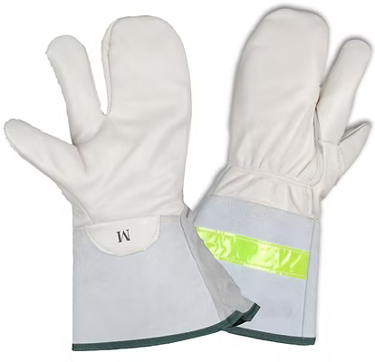 Glove, One Finger Leather Trigger Mitts L