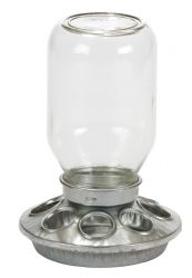 Feeder Mason Jar Feed Base, Galvanized