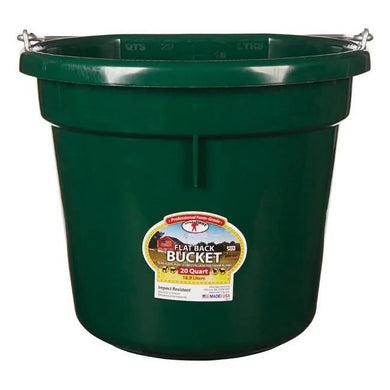Bucket, Flat Back 20qt P20FB Green