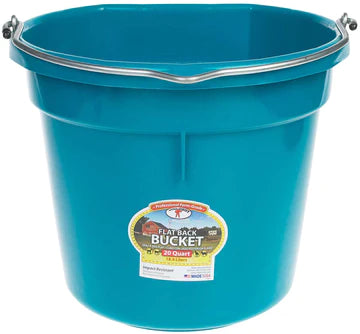 Bucket, Flat Back 20qt P20FB Teal