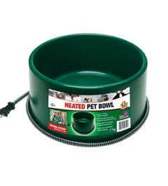 Heated Pet Bowl/Green 1.5 gallon