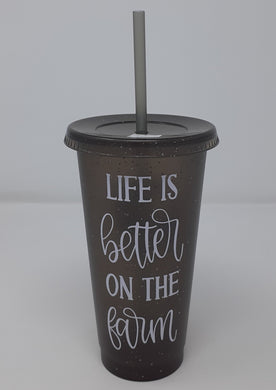 Tumbler w/Straw Farmer