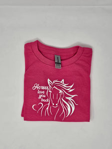 Youth T-Shirt Horses Love Small