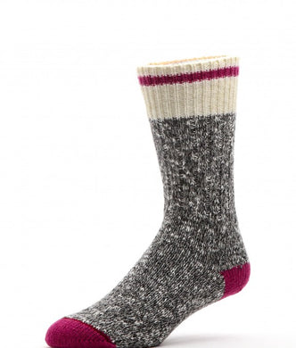 Sock, Classic Marled Grey & Pink 182-894 M