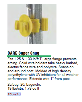 Insulator, T Post Snug STP25