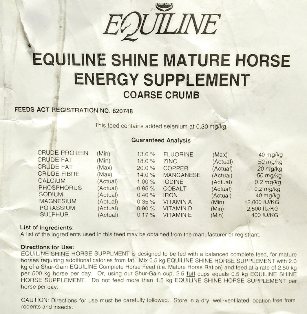 Equiline Shine Horse Supp, 25kg