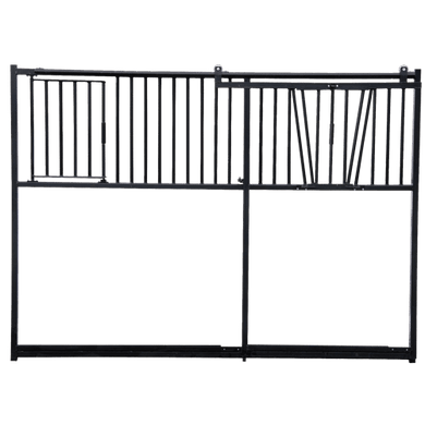Horse Stall Front Diamond 10' W/ Drop Down Door on Door, Door on Right