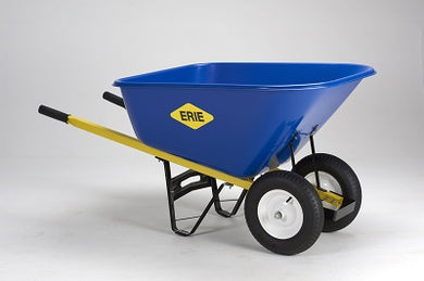 Wheelbarrow SE163 10'PolyTray Steel Handle Dual Air Tires