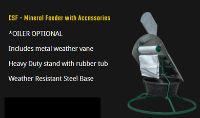 Oiler for Mineral Feeder attaches to Vane