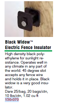 Insulator, Nail-On Type 25 Black Widow
