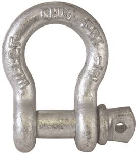 fehr 5/8 Anchor Shackle, 2.25 ton Working Load, Commercial Grade, Steel, Galvani