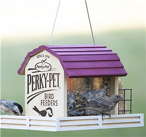 Bird Feeder Barn with Chalet & Suet