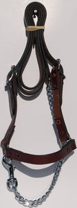 Leather Cow Show Halter w/Lead