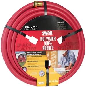 Rubber Hot Water Hose, Swan 5/8