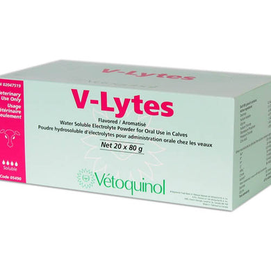 V-LYTES Calf  Electrolytes EACH 80gm /price break on 20