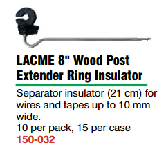 Insulator,  8" Extender Ring for Rope 10pk  150-032