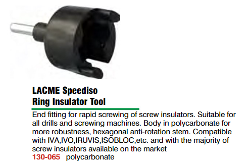 Insulator Tool, Speediso Ring  130-065