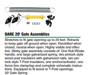Spring Gate,  20' Assembly  DARE  180-200