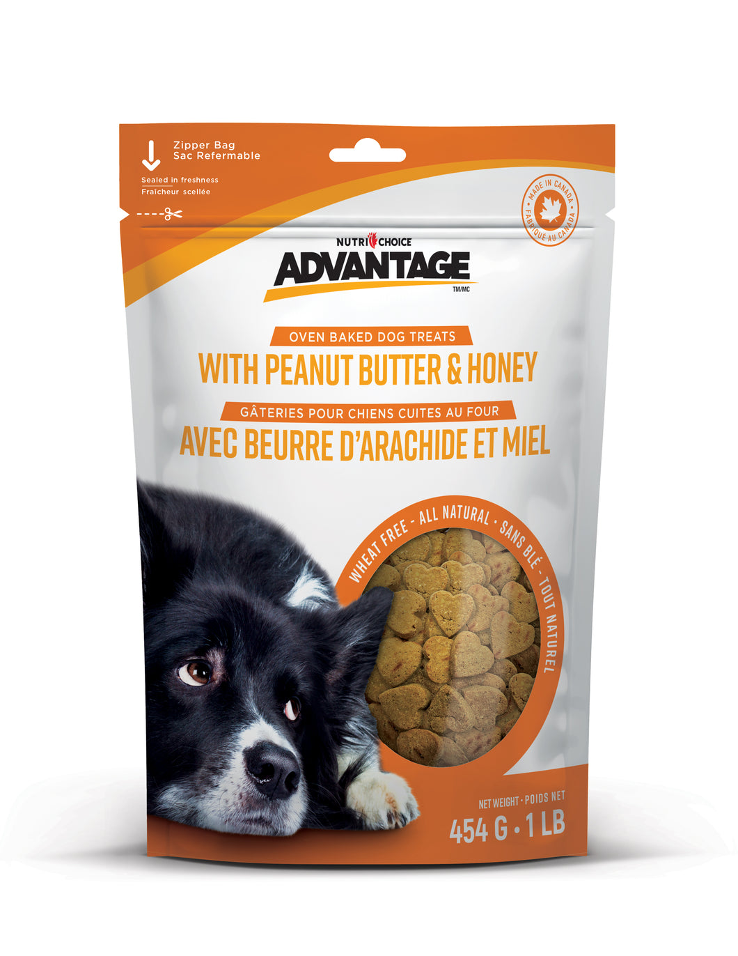 Peanut Butter & Honey Dog Treats ADVANTAGE 454g