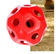 Horse Ball & Hay Feeder Red Kerbl Heuboy