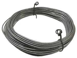 Chain Link Coil Bottom Wire, 100 ft L, Galvanized, Tensile