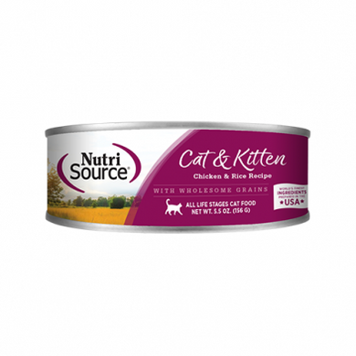 Nutrisource Cat & Kitten Wet Cat Food 12 x 5.5oz FULL CASE