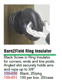 Insulator, Screw In, Black 1/4"