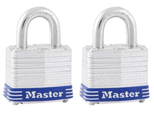 Master Lock 3T Keyed Padlock, Alike Key, 9/32 in Dia Shackle, 3/4 in H Shackle,