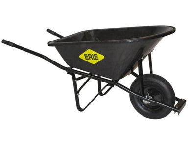 Wheelbarrow E-1015-P 6'PolyTray Steel Handles Air Tire