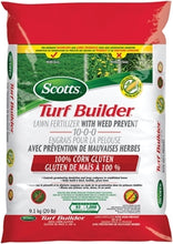 Load image into Gallery viewer, Turf Builder 30420 Lawn Food with Weed Prevent, 100% Corn Gluten, 9 kg