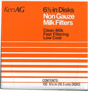 Milk Filters, 6.5" Disks, 100pk