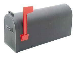 Mailbox, Black Rural PVC